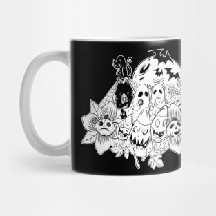 Halloween Love in Black and White Mug